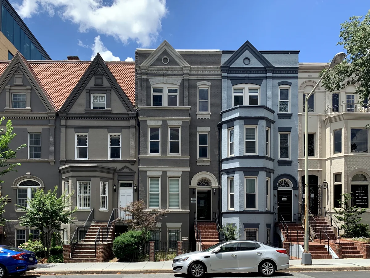 Historic rowhouses in Washington, DC’s Dupont Circle neighborhood