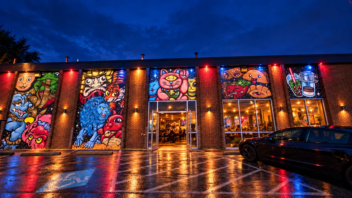 Colorful mural artwork from Elsewhere’s website